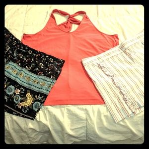Ann Taylor Loft Shirt & 2 Shorts